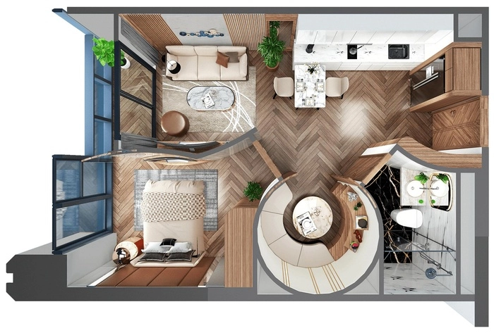 Gợi ý thiết kế căn hộ 1+ phù hợp với phong cách sống của chủ nhân hiện đại